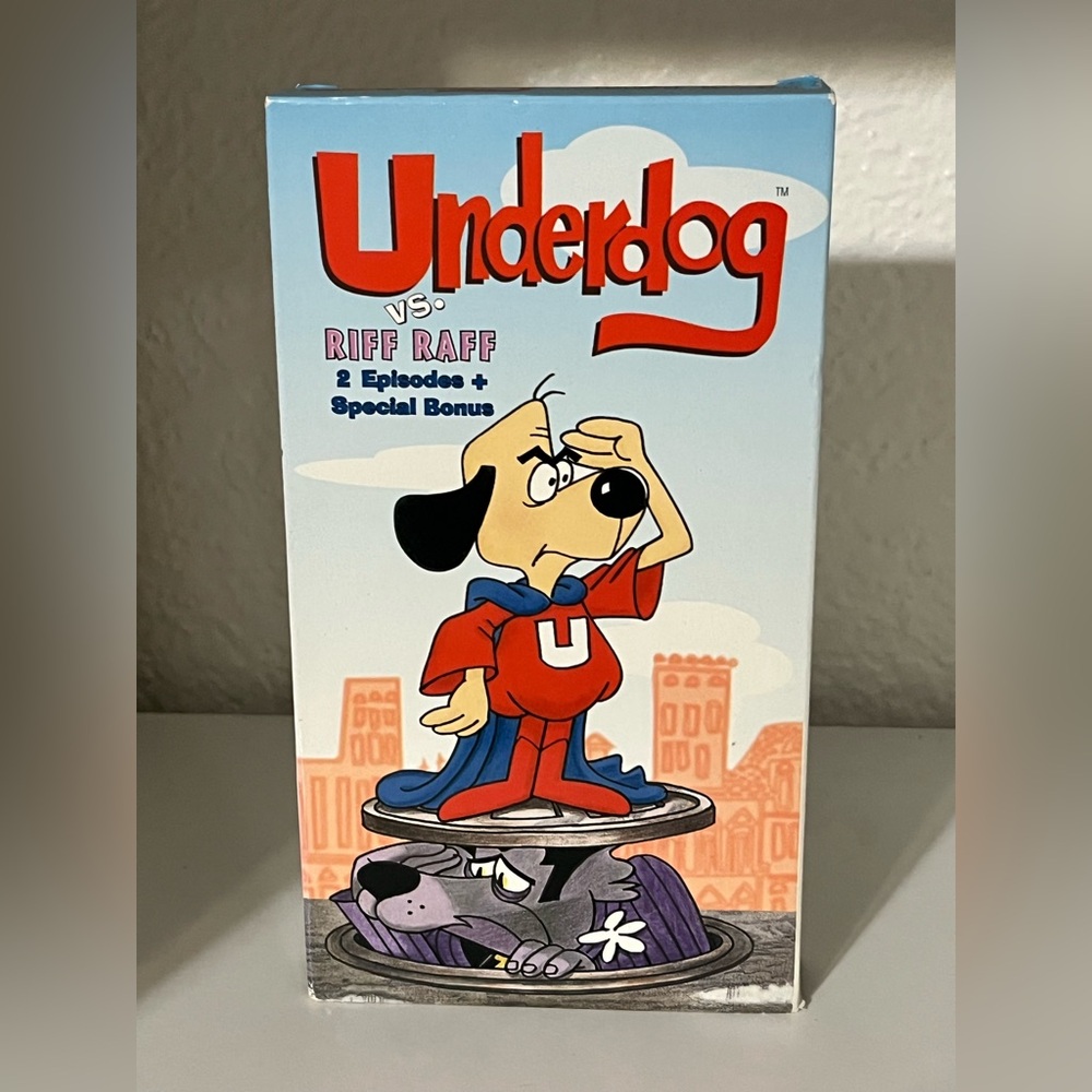VINTAGE UNDERDOG VS. RIFF RAFF VHS VIDEO Classic 60s Cartoon Remastered Tape